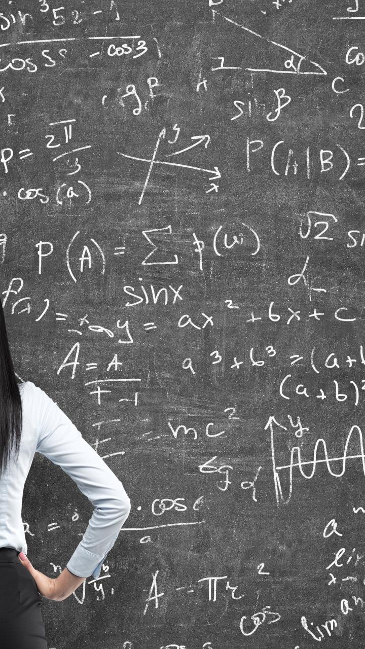 Math on a chalkboard