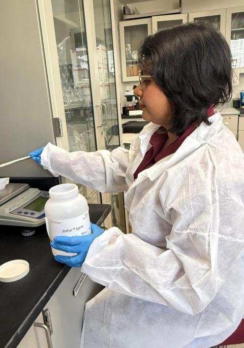 precise weighing of samples in lab