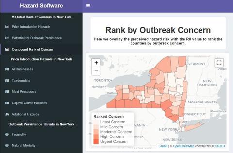 Screenshot showing user interface with map