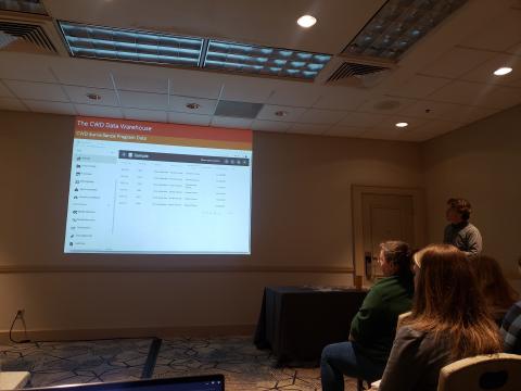 Nick demonstrating the new CWD Data Warehouse at the 4th International CWD Symposium in Denver last year.