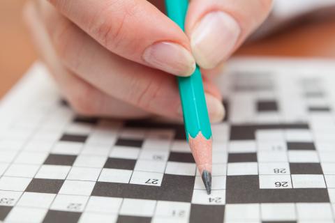 Starting the day with a crossword puzzle is a typical workout for Rachel's brain.