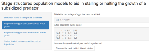 Image of screen shot of stage structured population model_proportion of eggs