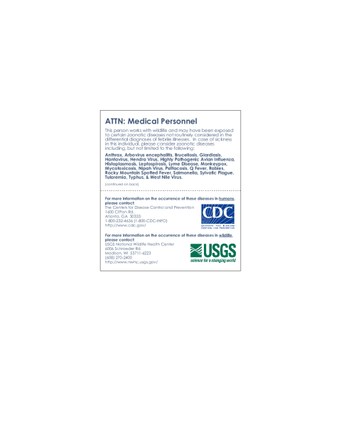 Medical Wallet Card_USGS CDC