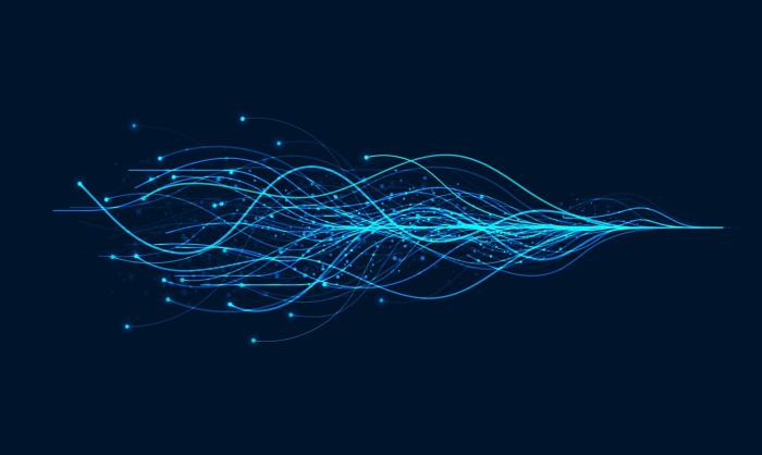 light blue data vortex