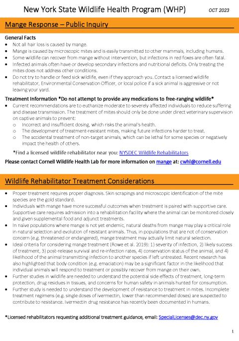 Thumbnail of Mange Response Guidance