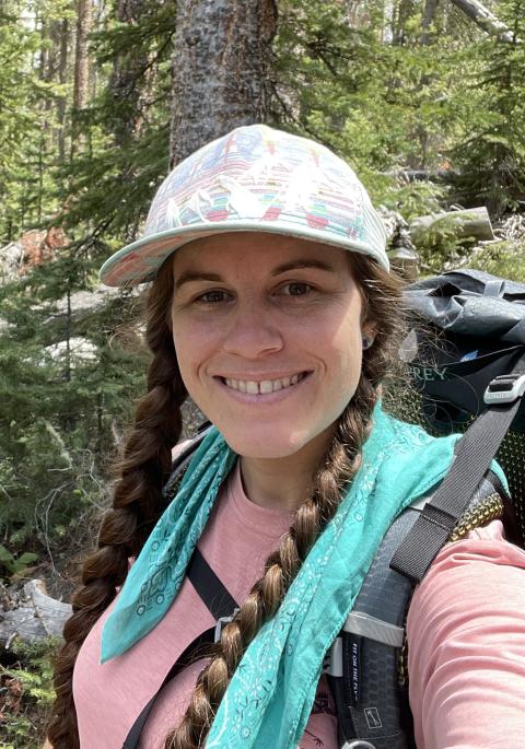 Melanie out for a hike