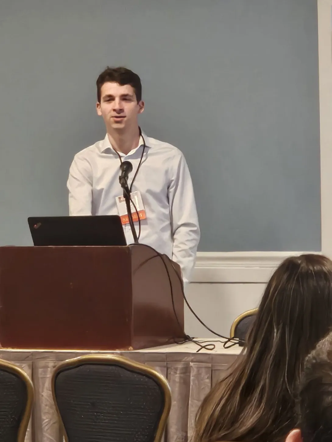 David presenting on our waterfowl contaminant research for the Northeast Association of Fish & Wildlife Agencies.