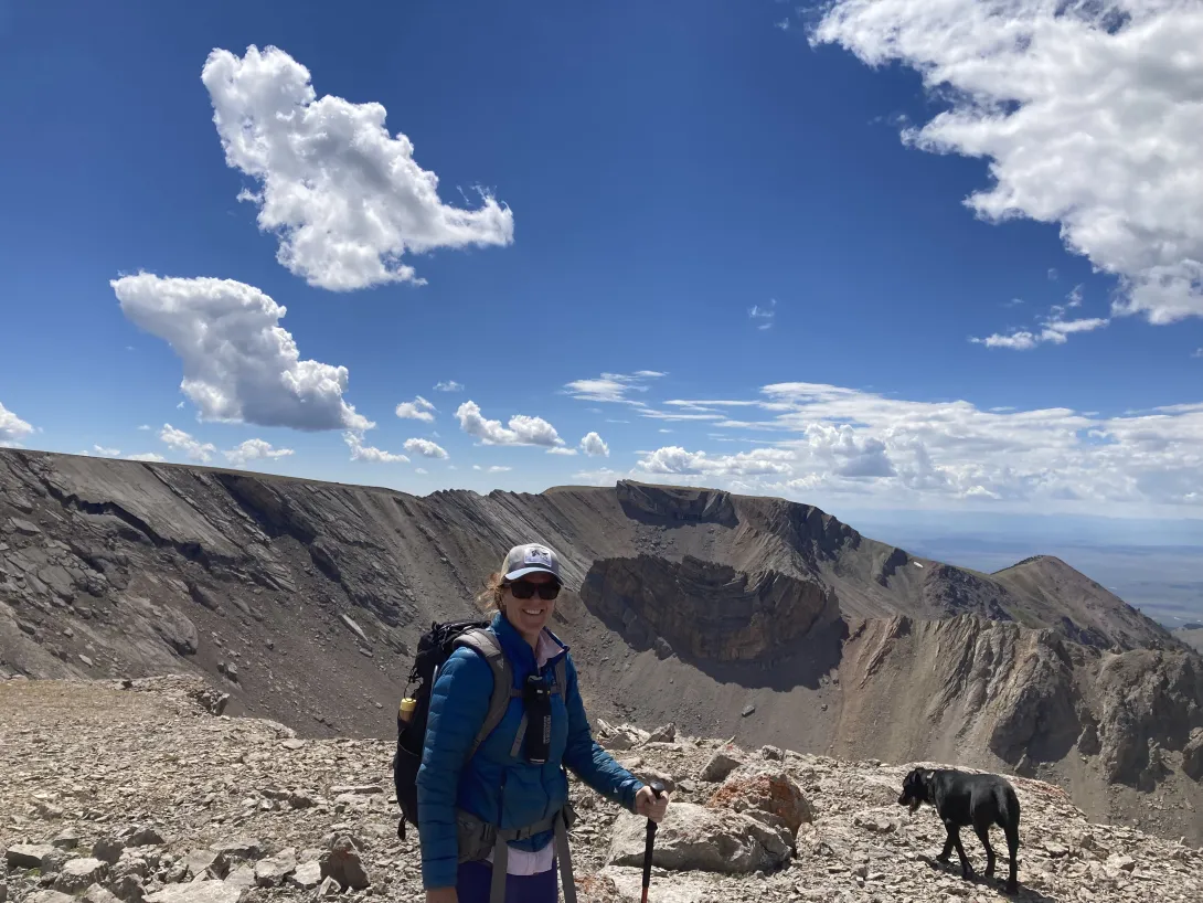 Hiking with the dogs in the mountians