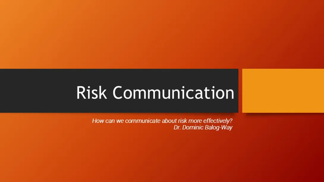 Thumbnail of Risk Comm title slide