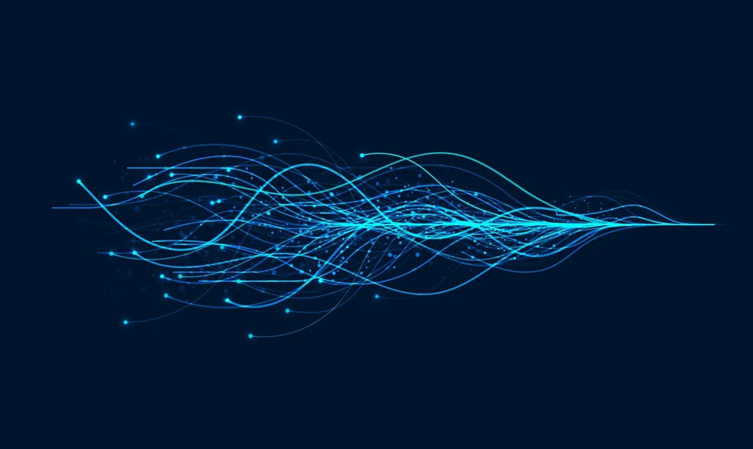 light blue data vortex
