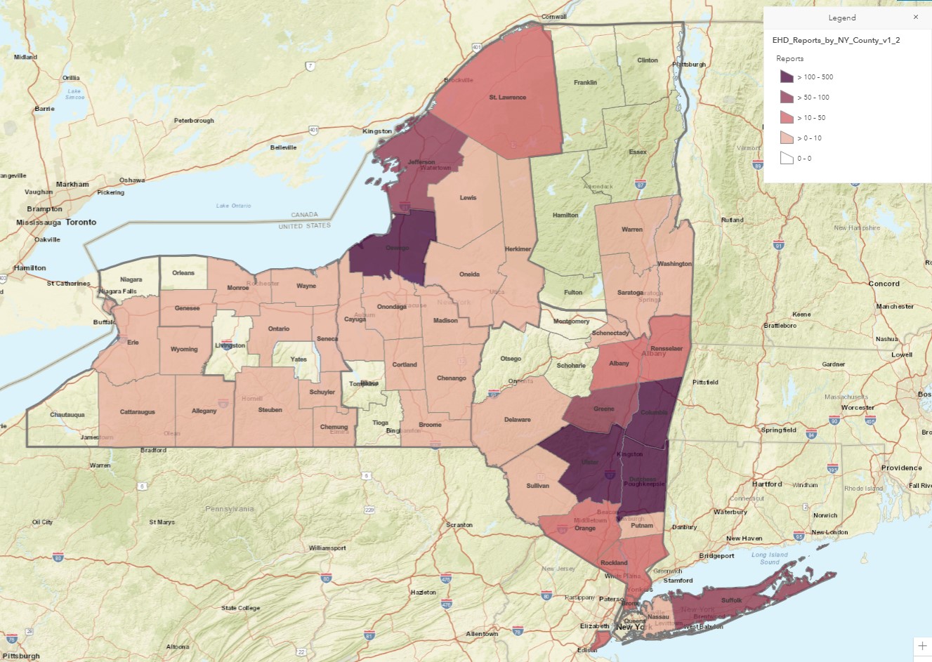 EHD case map
