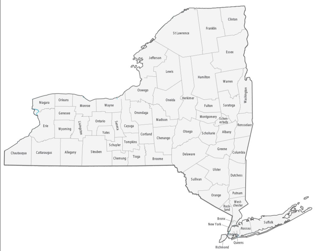NYS county map